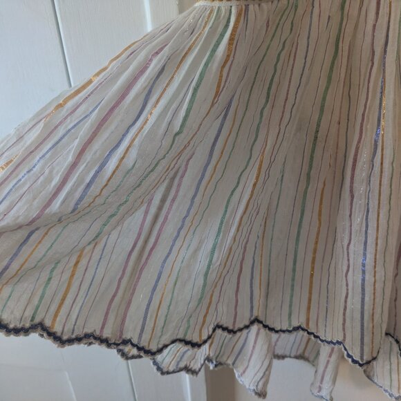 Anthropologie Floreat White Multi-Color Embroidered Halter Top - Picture 5 of 13